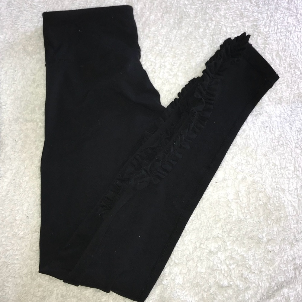 Lululemon wunder under ruffle black leggings 4